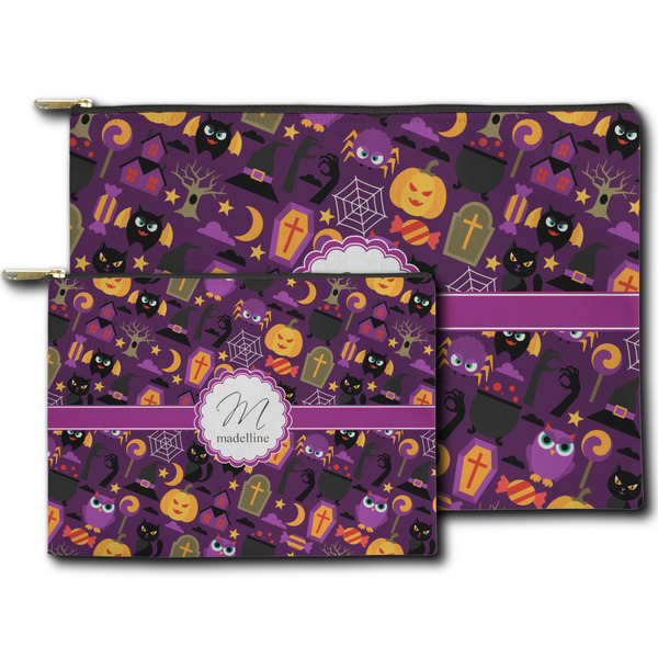 Halloween Zippered Pouches - Size Comparison
