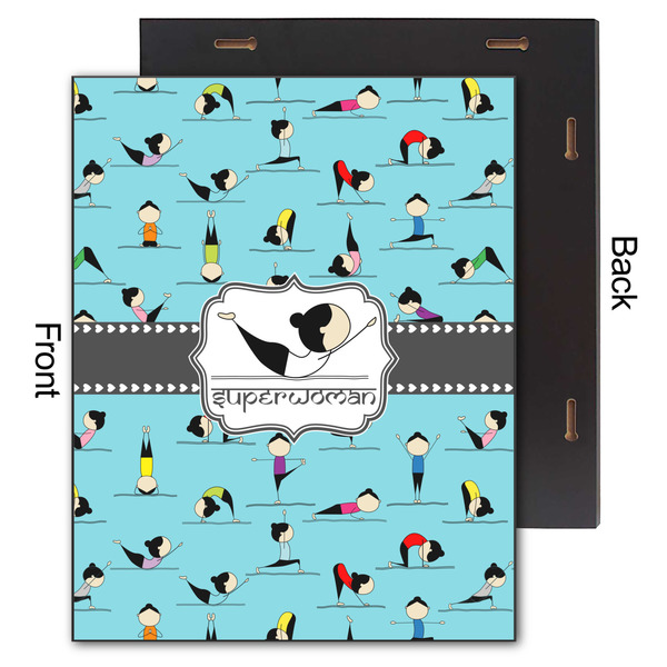 Yoga Poses 11x14 Wood Print - Front & Back View