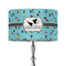 Yoga Poses 12" Drum Lamp Shade - Fabric (Personalized)