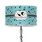 Yoga Poses 12" Drum Lampshade - ON STAND (Poly Film)