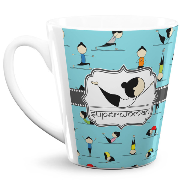Custom Yoga Poses 12 Oz Latte Mug (Personalized)
