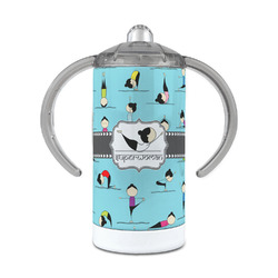 Yoga Poses 12 oz Stainless Steel Sippy Cup (Personalized)