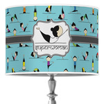 Yoga Poses 16" Drum Lamp Shade - Poly-film (Personalized)