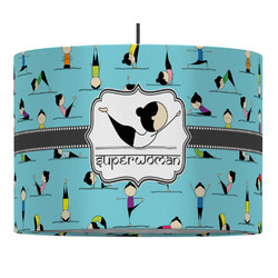 Yoga Poses Drum Pendant Lamp (Personalized)