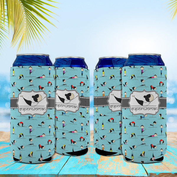 Yoga Poses 16oz Can Sleeve - Set of 4 - LIFESTYLE