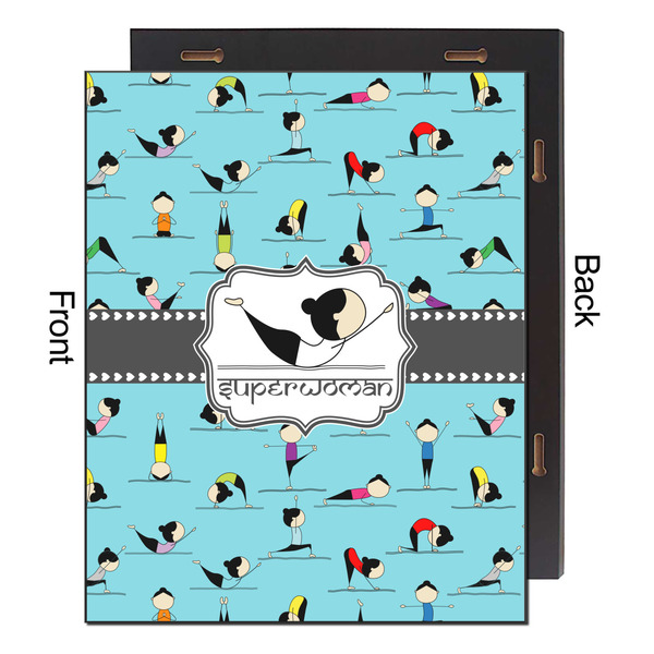 Yoga Poses 16x20 Wood Print - Front & Back View