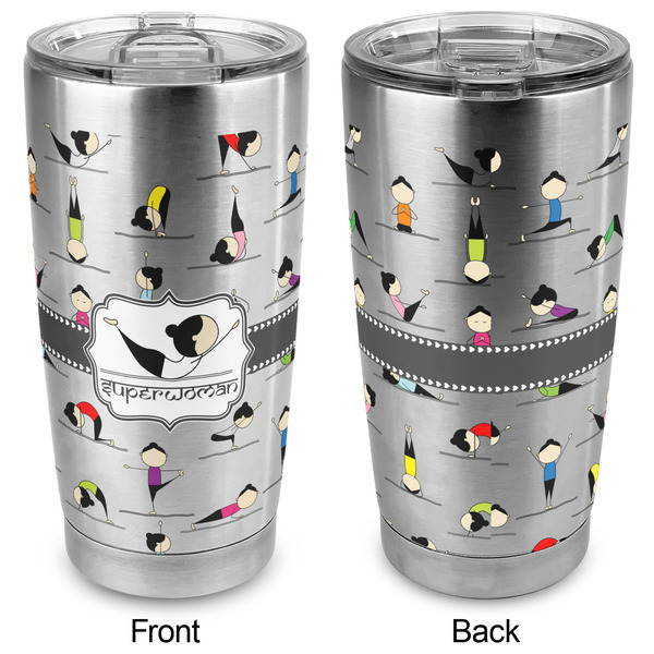 Yoga Poses 20oz SS Tumbler - Full Print - Approval