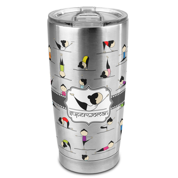 Custom Yoga Poses 20oz Stainless Steel Double Wall Tumbler - Full Print (Personalized)