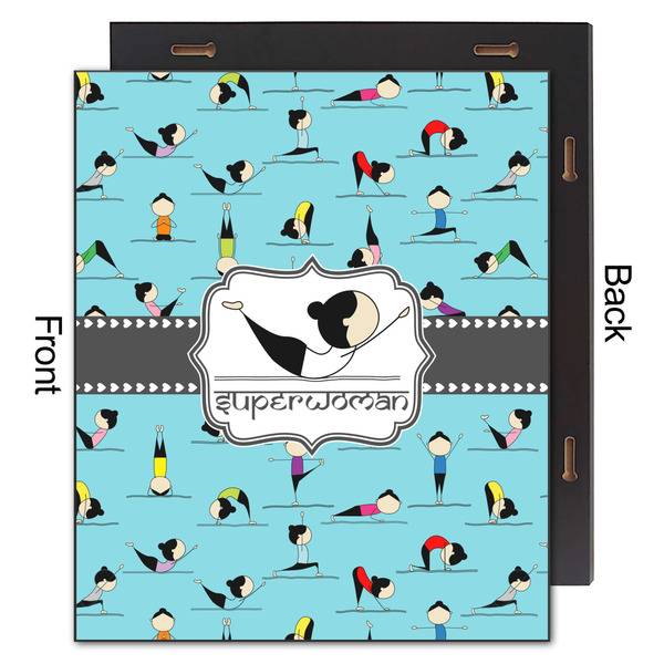 Yoga Poses 20x24 Wood Print - Front & Back View