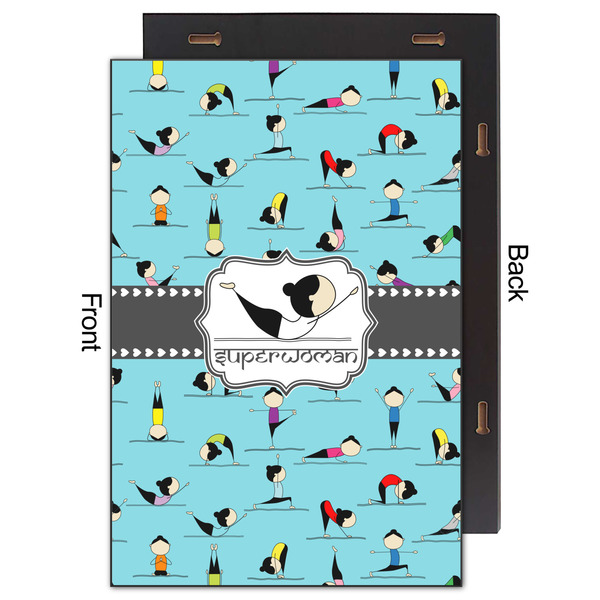 Yoga Poses 20x30 Wood Print - Front & Back View