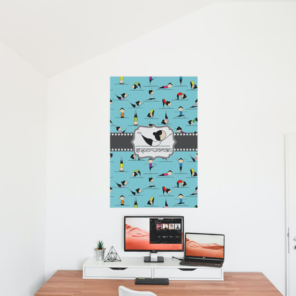 Yoga Poses 24x36 - Matte Poster - On the Wall