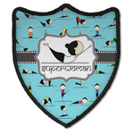Yoga Poses Iron On Shield Patch B w/ Name or Text