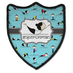 Yoga Poses Iron On Shield Patch B w/ Name or Text