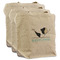 Yoga Poses 3 Reusable Cotton Grocery Bags - Front View
