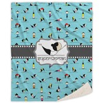 Yoga Poses Sherpa Throw Blanket - 50"x60" (Personalized)