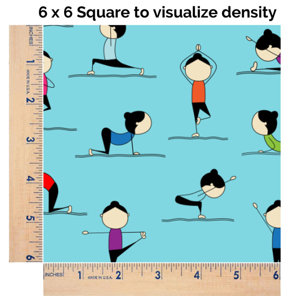 Yoga Poses 6x6 Swatch of Fabric