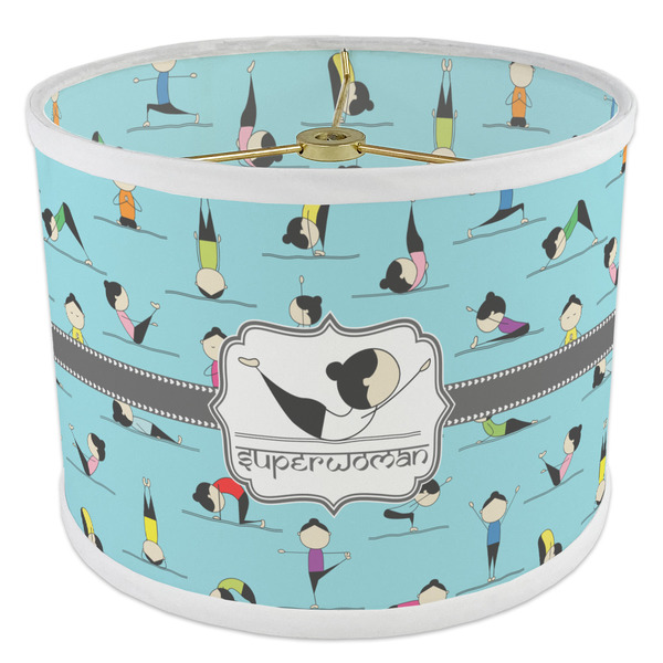Yoga Poses 8" Drum Lampshade - ANGLE Poly-Film