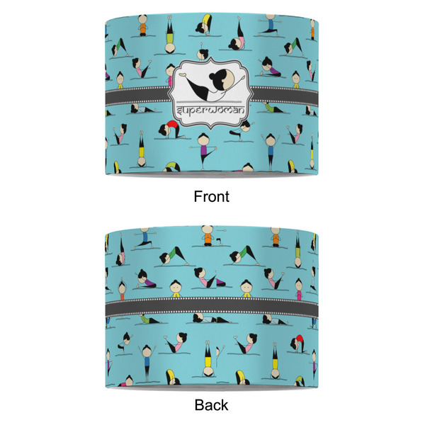 Yoga Poses 8" Drum Lampshade - APPROVAL (Fabric)