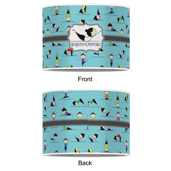 Yoga Poses 8" Drum Lampshade - APPROVAL (Poly Film)