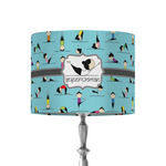 Yoga Poses 8" Drum Lamp Shade - Fabric (Personalized)