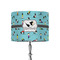 Yoga Poses 8" Drum Lampshade - ON STAND (Fabric)
