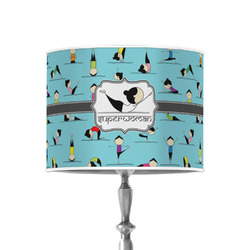 Yoga Poses 8" Drum Lamp Shade - Poly-film (Personalized)