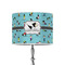 Yoga Poses 8" Drum Lampshade - ON STAND (Poly Film)