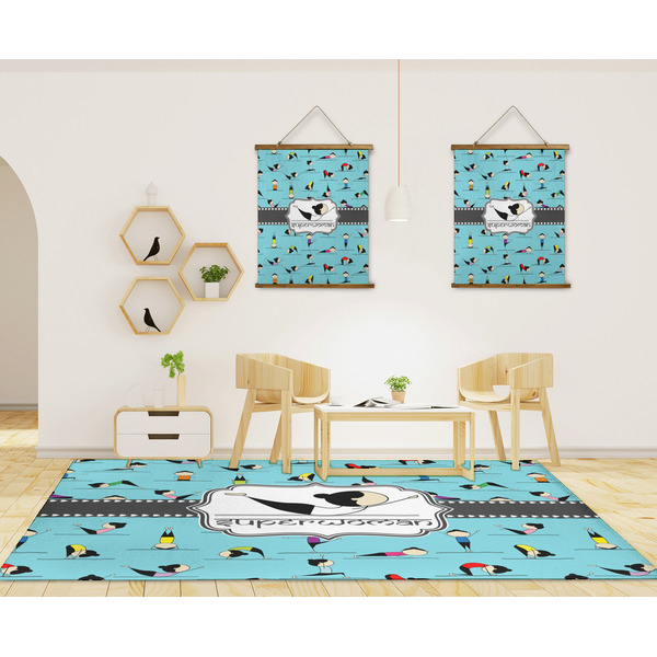 Yoga Poses 8'x10' Indoor Area Rugs - IN CONTEXT