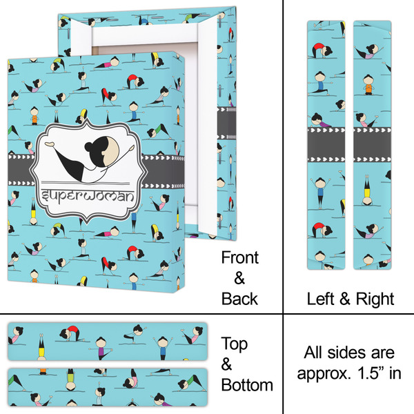 Yoga Poses 8x10 - Canvas Print - Approval