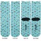Yoga Poses Adult Crew Socks - Double Pair - Front and Back - Apvl