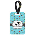 Yoga Poses Metal Luggage Tag w/ Name or Text