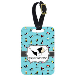 Yoga Poses Metal Luggage Tag w/ Name or Text