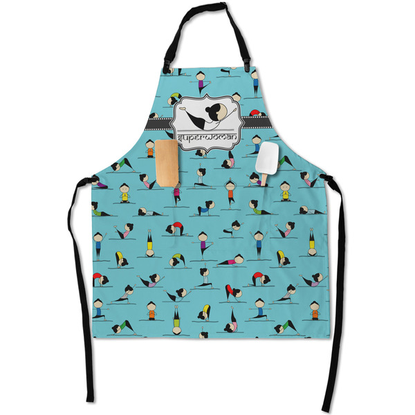 Custom Yoga Poses Apron With Pockets w/ Name or Text