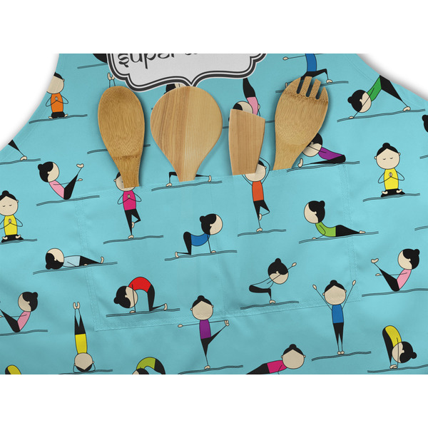 Yoga Poses Apron - Pocket Detail with Props