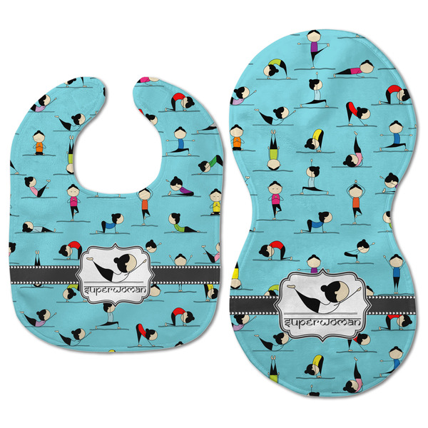Yoga Poses Baby Bib & Burp Set - Approval (new bib & burp)