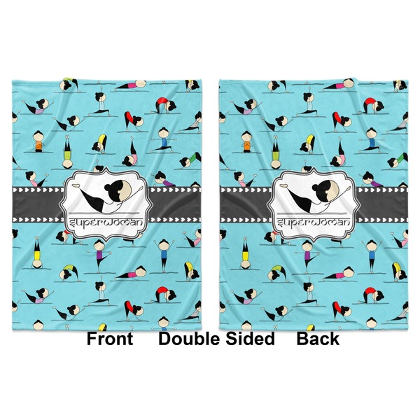 Yoga Poses Baby Blanket (Double Sided - Printed Front and Back)