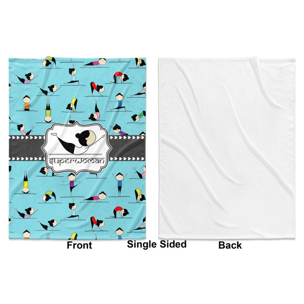 Yoga Poses Baby Blanket (Single Side - Printed Front, White Back)