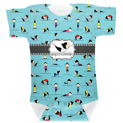 Yoga Poses Baby Bodysuit 0-3 w/ Name or Text