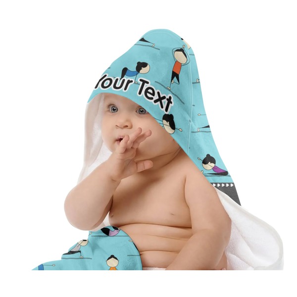 Yoga Poses Baby Hooded Towel on Child