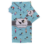 Yoga Poses Bath Towel Set - 3 Pcs (Personalized)