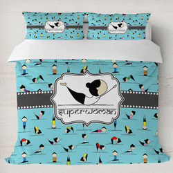 Yoga Poses Duvet Cover Set - King (Personalized)