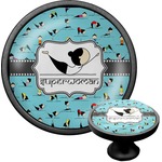 Yoga Poses Cabinet Knob (Black) (Personalized)