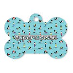 Yoga Poses Bone Shaped Dog ID Tag (Personalized)