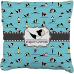 Yoga Poses Faux-Linen Throw Pillow 26" (Personalized)