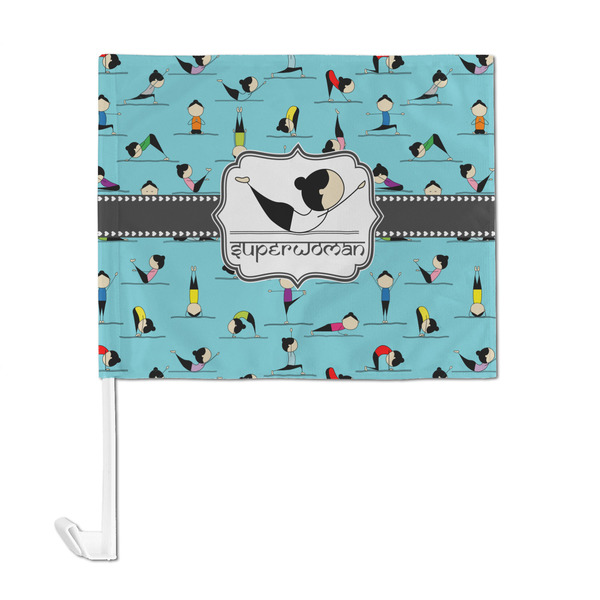 Yoga Poses Car Flag - Large - FRONT