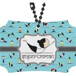 Yoga Poses Rear View Mirror Ornament (Personalized)