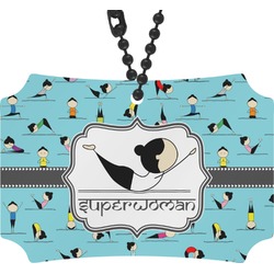 Yoga Poses Rear View Mirror Ornament (Personalized)