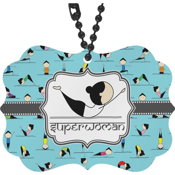 Custom Yoga Poses Rear View Mirror Charm (Personalized)