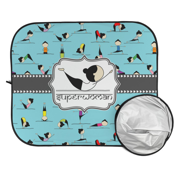 Yoga Poses Car Sun Shades - FOLDED & UNFOLDED