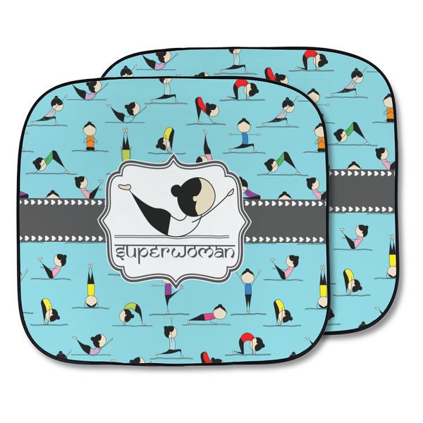 Custom Yoga Poses Car Sun Shade - Two Piece (Personalized)